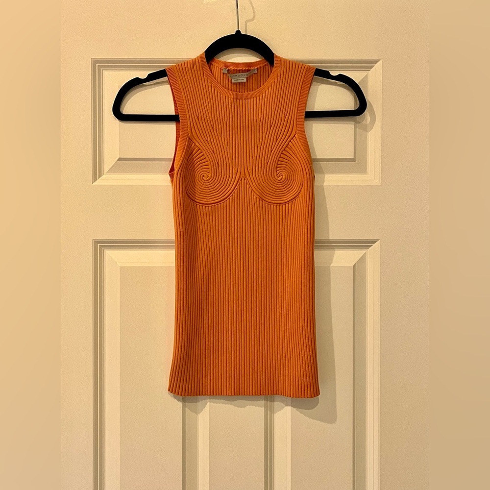 NWT *STELLA MCCARTNEY* RIBBED KNIT BUSTIER SHAPING TOP- SIZE 36 - Picture 1 of 11